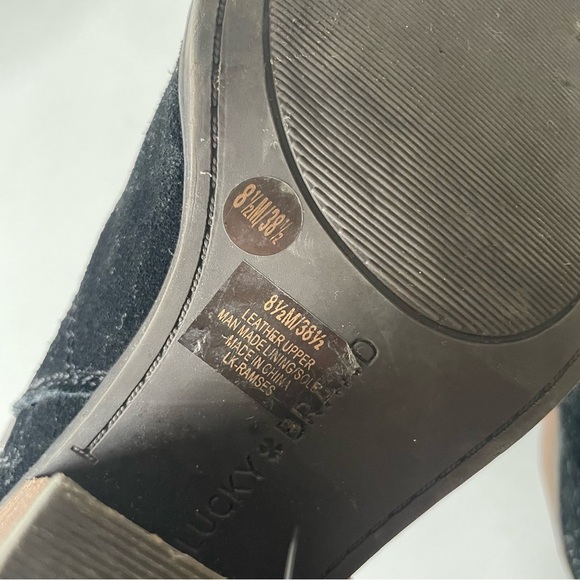 Lucky Brand Ramses Black Suede Ankle Boots - Picture 6 of 11